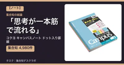 コクヨ キャンパスノート ドット入り罫線の口コミ・評判｜思考が一本筋で流れる【2026】