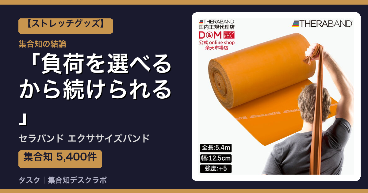 セラバンド エクササイズバンドの口コミ｜5,400件調べて分かった「負荷を選べるから続けられる」｜評判・デメリット【2026】