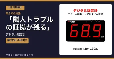 デジタル騒音計の口コミ・評判｜隣人トラブルの証拠が残る【2026】