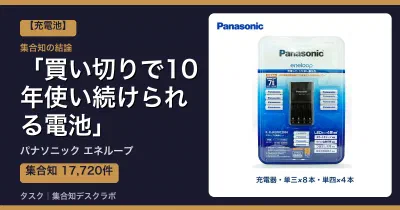 パナソニック エネループの口コミ・評判｜買い切りで10年使い続けられる電池【2026】