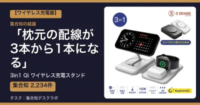 3in1 Qi ワイヤレス充電スタンドの口コミ・評判｜枕元の配線が3本から1本になる【2026】
