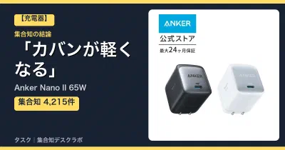 Anker Nano II 65Wの口コミ・評判｜カバンが軽くなる【2026】