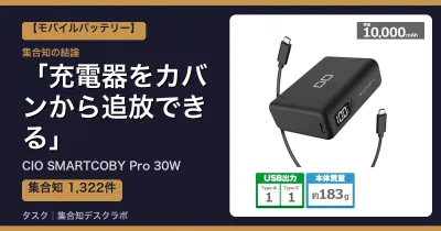 CIO SMARTCOBY Pro 30Wの口コミ・評判｜充電器をカバンから追放できる【2026】