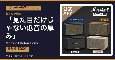 Marshall Acton Homeの口コミ・評判｜見た目だけじゃない低音の厚み【2026】