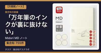 Midori MD ノートの口コミ・評判｜万年筆のインクが裏に抜けない【2026】