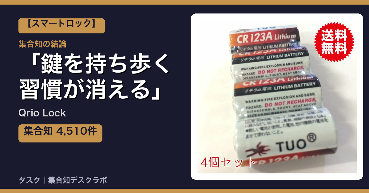 Qrio Lockの口コミ｜4,510件調べて分かった「鍵を持ち歩く習慣が消える」｜評判・デメリット【2026】