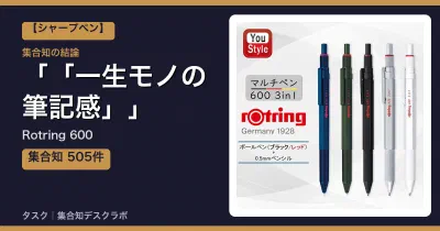 Rotring 600の口コミ・評判｜「一生モノの筆記感」【2026】