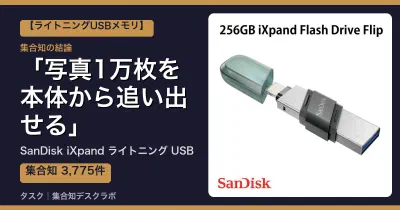 SanDisk iXpand ライトニング USBの口コミ・評判｜写真1万枚を本体から追い出せる【2026】