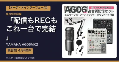 YAMAHA AG06MK2の口コミ・評判｜配信もRECもこれ一台で完結【2026】